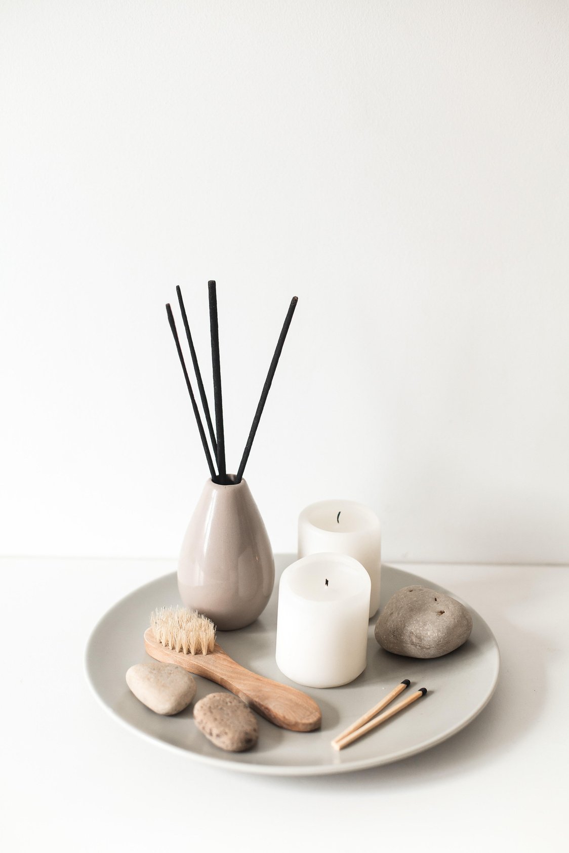 Candles and Incense on a Table